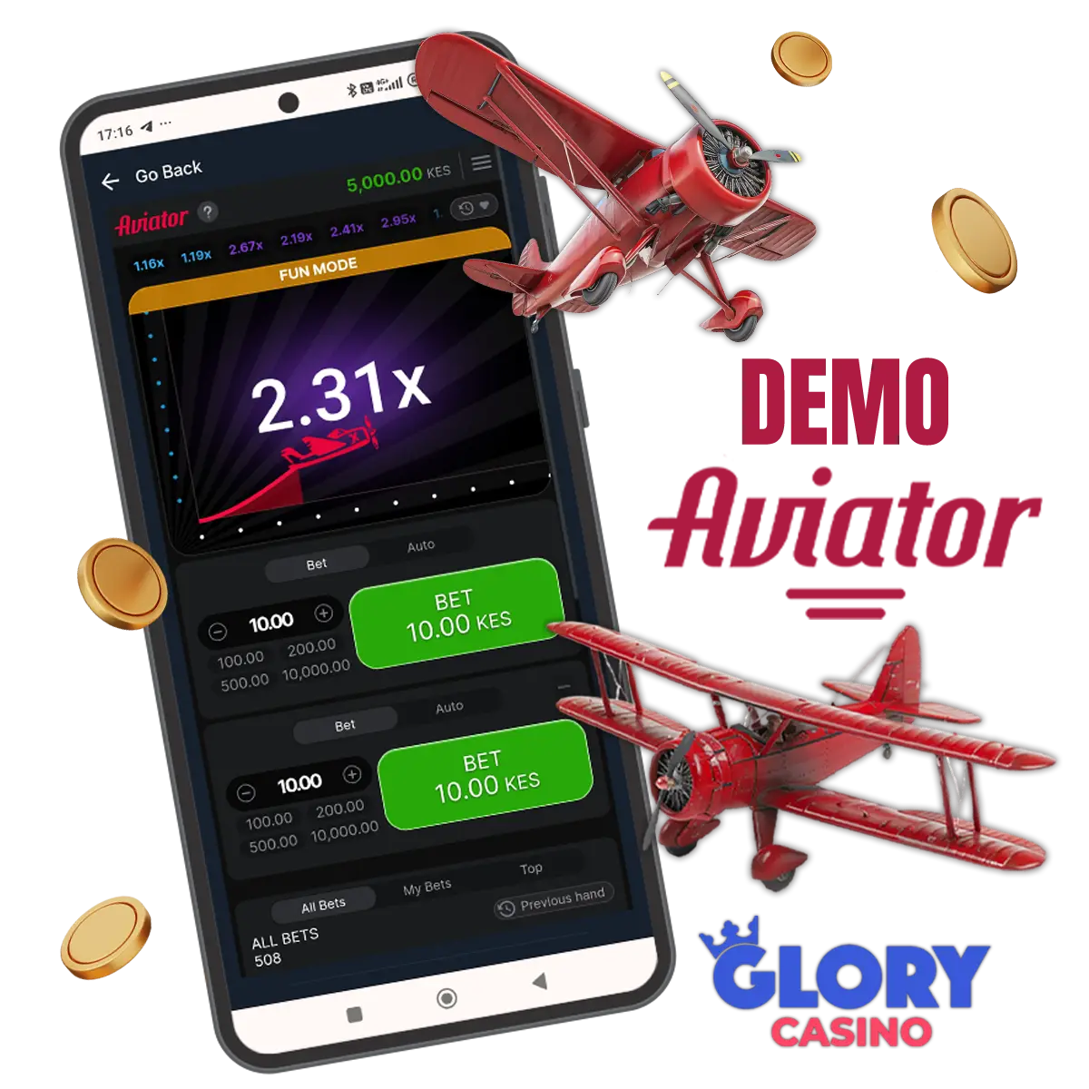 Glory Casino Aviator Kenia provides the demo version of Aviator