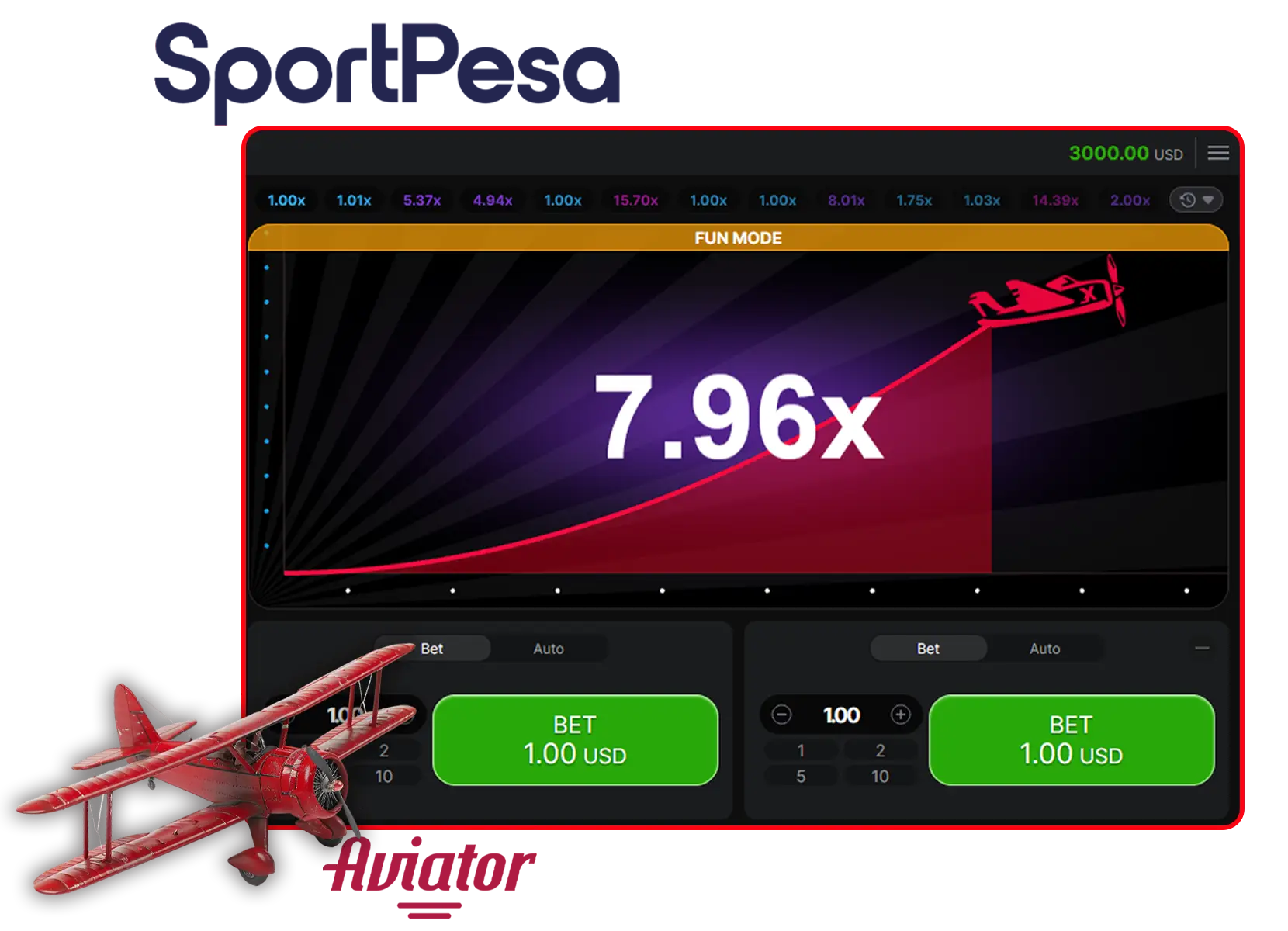 Sportpesa Aviator Demo version